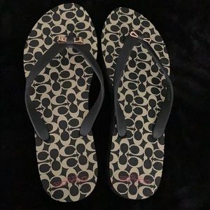 Brand new coach flip flops
